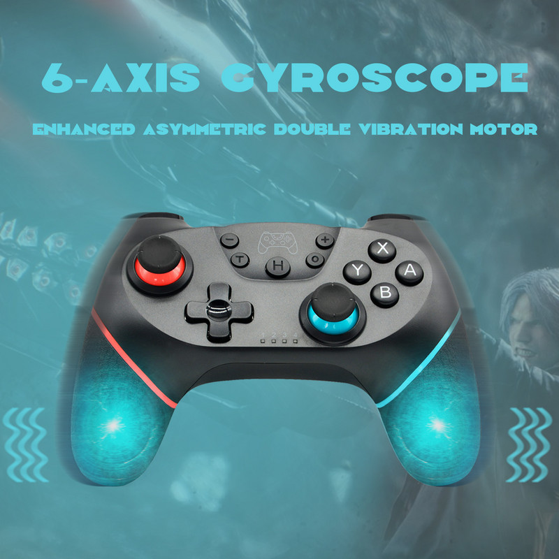 „BROODIO“ suderinami „Nintendo Switch Controller“ belaidžiai „Bluetooth“ žaidimų pultai, skirti „Nintendo Switch Pro OLED“ konsolės valdymo vairasvirtei