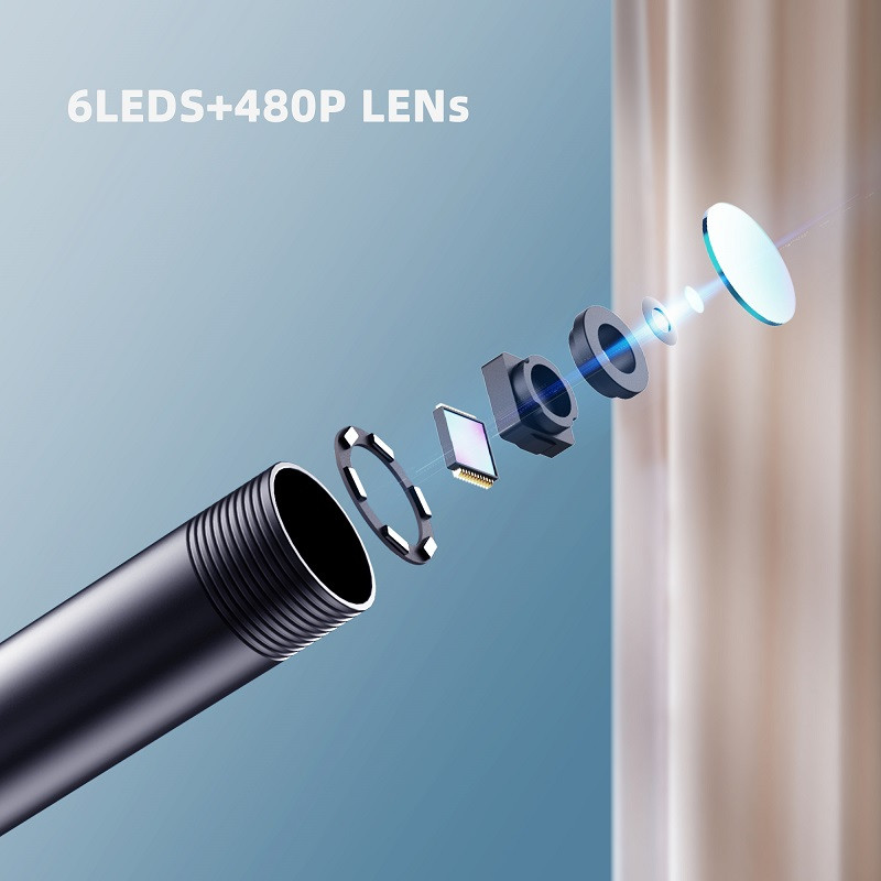 Android endoskopinis fotoaparatas 7 mm 5,5 mm mini objektyvas 3 viename TYPE-C OTG mikro USB vandeniui atsparus automobilio apžiūros boreskopas, skirtas Samsung Huawei