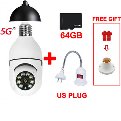 2/3 tk E27 pirn juhtmevaba WiFi valvekaamera õues öönägemine automaatne jälgimine 4X digitaalse suumiga video turvakaamera