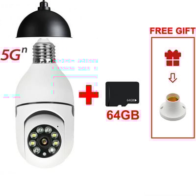 2/3 tk E27 pirn juhtmevaba WiFi valvekaamera õues öönägemine automaatne jälgimine 4X digitaalse suumiga video turvakaamera
