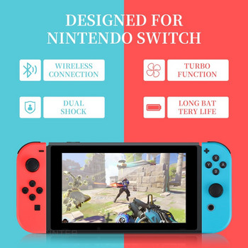 Συμβατό ασύρματο χειριστήριο παιχνιδιών Nintendo Switch Oled Console Υποστήριξη Ελεγκτής Bluetooth για Nintendo Switch αριστερή και δεξιά λαβή