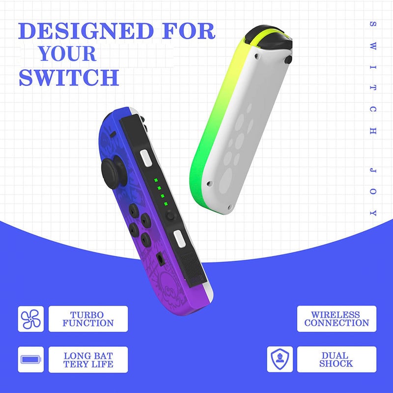 Joypad Control belaidis žaidimų pultelis Bluetooth vairasvirtės Joys Switch valdiklis su pažadinimo funkcijos jungikliu Joy Pad