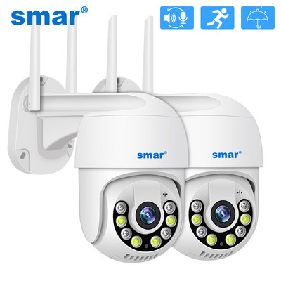 Smar 1080P 3MP PTZ WiFi камера Външно автоматично проследяване Ai Human Detect Пълноцветно нощно виждане Двупосочна аудио IP камера ICsee APP