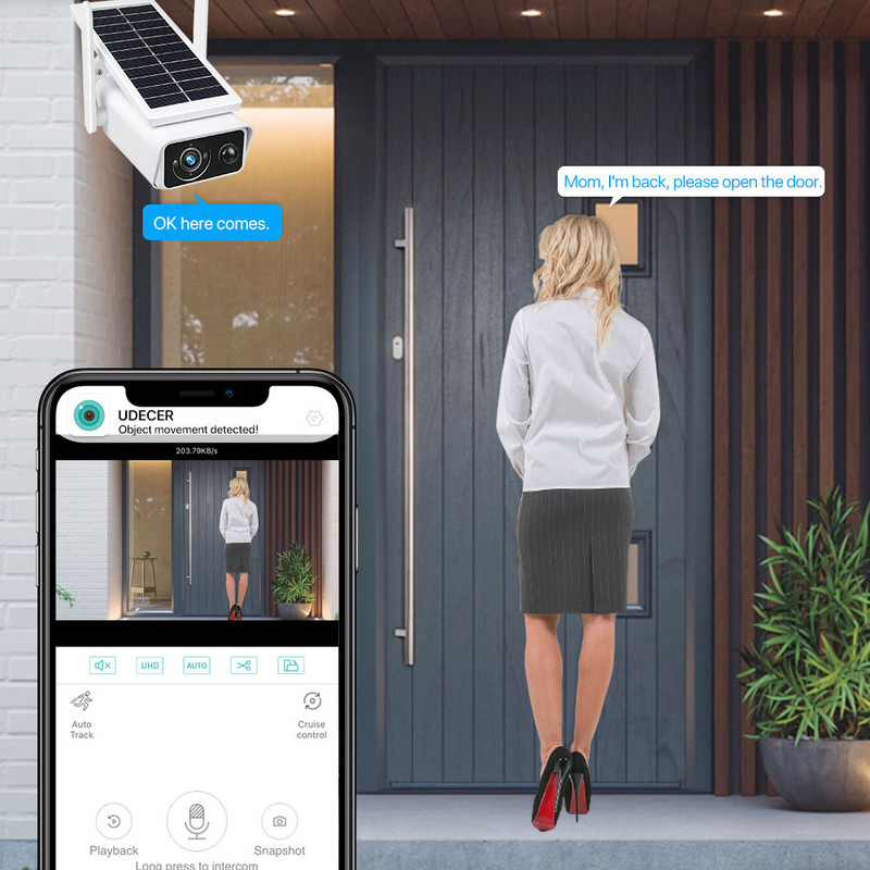 Κάμερα 3 MP HD WiFi Υπαίθριος ηλιακός πίνακας Ασύρματη κάμερα ασφαλείας με μπαταρία PIR Motion IP66 Κάμερα παρακολούθησης CCTV iCSee