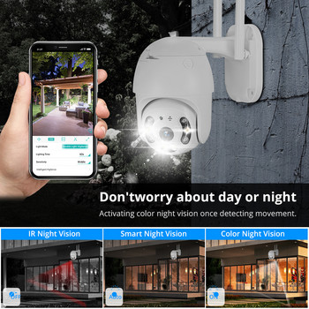 MISECU WiFi 3MP 5MP 8MP PTZ Κάμερα ασφαλείας 4K Auto Tracking Outdoor Two Way Audio Night Vision Κάμερα επιτήρησης βίντεο