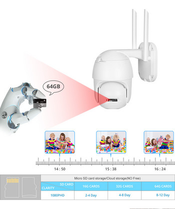 MISECU WiFi 3MP 5MP 8MP PTZ CCTV охранителна камера 4K външна автоматично проследяваща двупосочна аудио камера за видеонаблюдение за нощно виждане