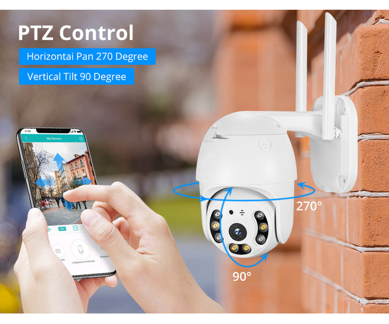 MISECU WiFi 3MP 5MP 8MP PTZ CCTV apsaugos kamera 4K lauko automatinio sekimo dvipusis garsas naktinio matymo vaizdo stebėjimo kamera