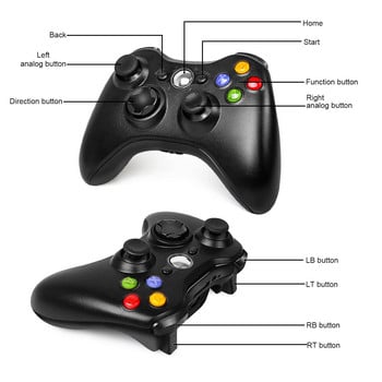 Powtree 2.4GH Gamepad Joystick για ασύρματο χειριστήριο παιχνιδιών XBOX 360 για Xbox 360 Joypad για Microsoft PC Windows 7, 8, 10