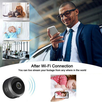 A9 Mini HD IP камера 2.4G Wifi APP Renote Мониторинг Smart Home Security Бебефон Поддръжка До 64G SD карта