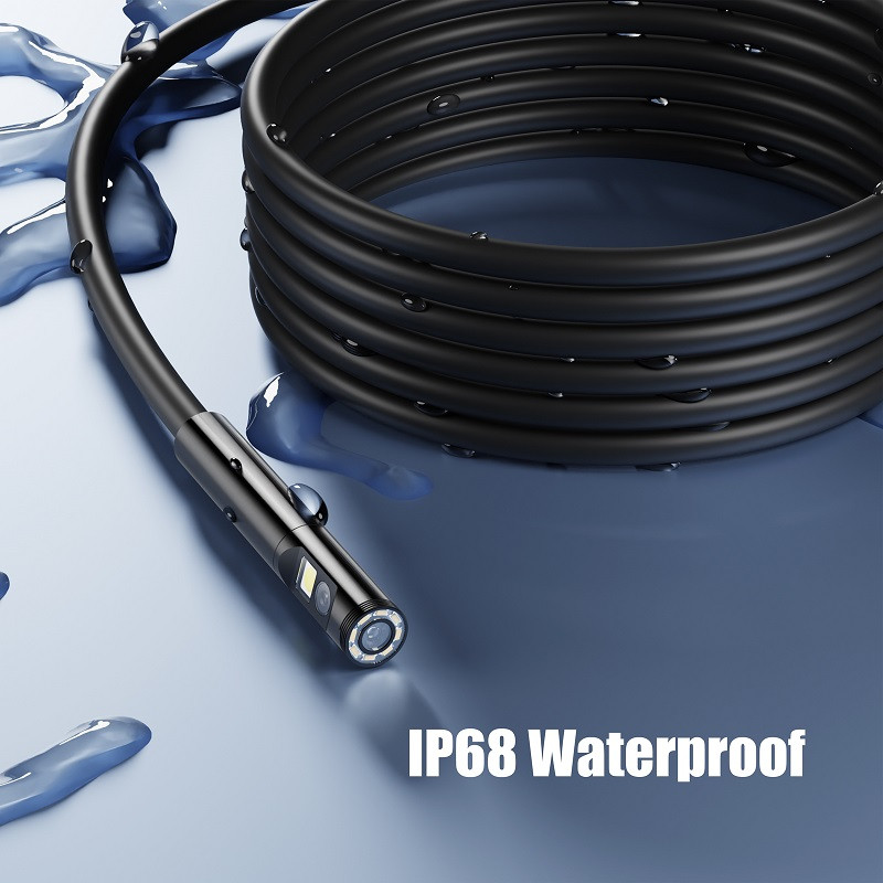 Dviejų objektyvų kamera WIFI endoskopas HD1080P 2,0 MP 8 mm 5,5 mm 3,9 mm standus kabelis LED IP68 vandeniui atsparus boreskopas, skirtas Android iPhone F300