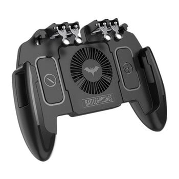 M11 Six Finger PUBG Game Controller Gamepad Trigger Shooting Free Fire Cooling Fan Геймпад Джойстик за IOS Android мобилен телефон