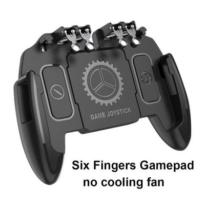 M11 Six Finger PUBG žaidimų valdiklis Gamepad Trigger Shooting Nemokama Fire Cooling Fan Gamepad vairasvirtė, skirta IOS Android mobiliajam telefonui