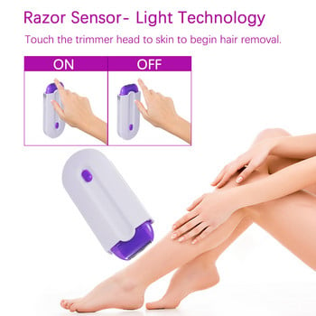 Επαγγελματικό ανώδυνο κιτ αποτρίχωσης Laser Touch Epilator USB Επαναφορτιζόμενη Γυναικεία Ξυριστική μηχανή προσώπου προσώπου ποδιών μπικίνι Αποτρίχωση