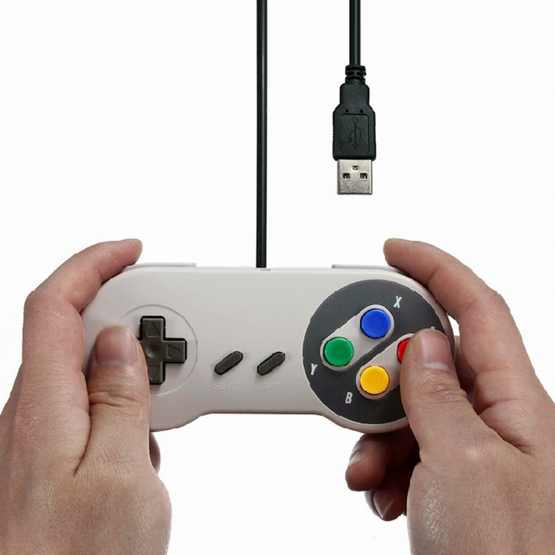 USB valdiklio žaidimų vairasvirtė žaidimų pulto valdiklis, skirtas Nintendo SNES žaidimų pultelis, skirtas Windows kompiuteriui, skirtas MAC kompiuterio valdymo vairasvirtei