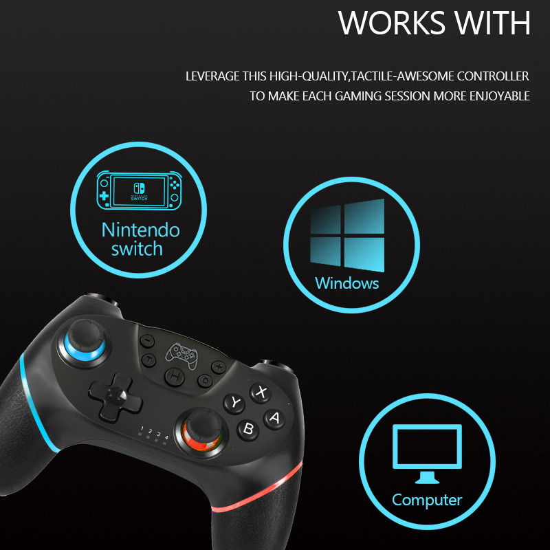Συμβατό με Bluetooth Pro Gamepad για N-Switch NS-Switch NS Switch Κονσόλα Ασύρματο Gamepad βιντεοπαιχνιδιού USB Joystick Control