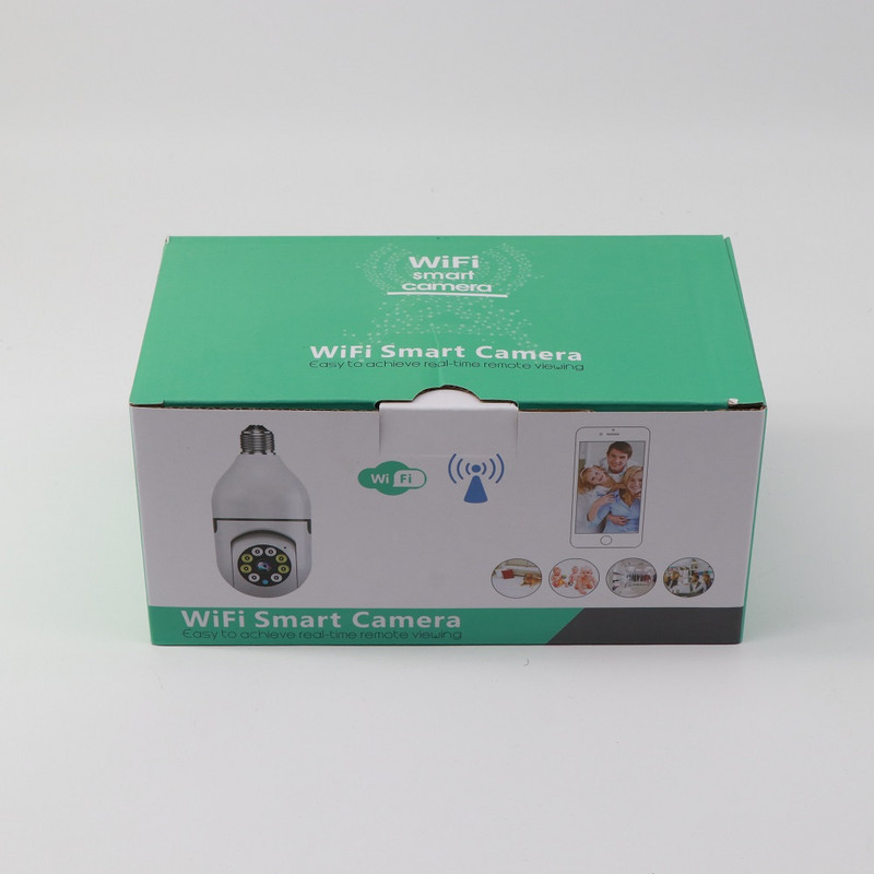 E27 200W 5G lemputė stebėjimo kamera naktinio matymo visos spalvos automatinis žmogaus sekimo priartinimas vidaus saugos monitorius Wifi kamera