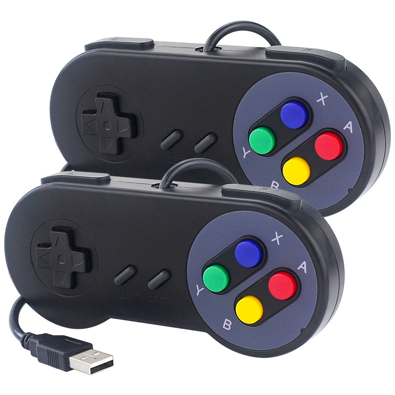 2PC USB Gamepad Retro Gaming Joystick Vezetékes vezérlő Linux SNES Game PC NESPi RetroPie Windows Raspberry Pi 4B 3B+ 3B
