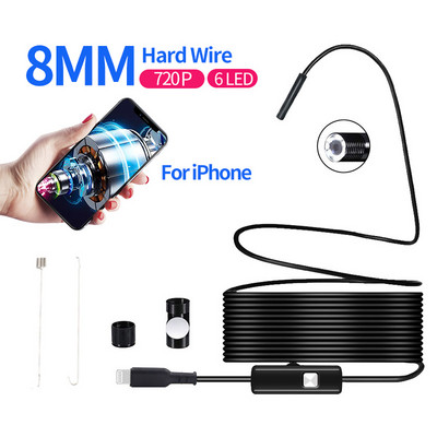 1080P/640P USB endoskopo tikrinimo kamera 3 viename USB / mikro USB / C tipo endoskopo kameros boreskopas su 8 LED, skirtas Samsung Huawei