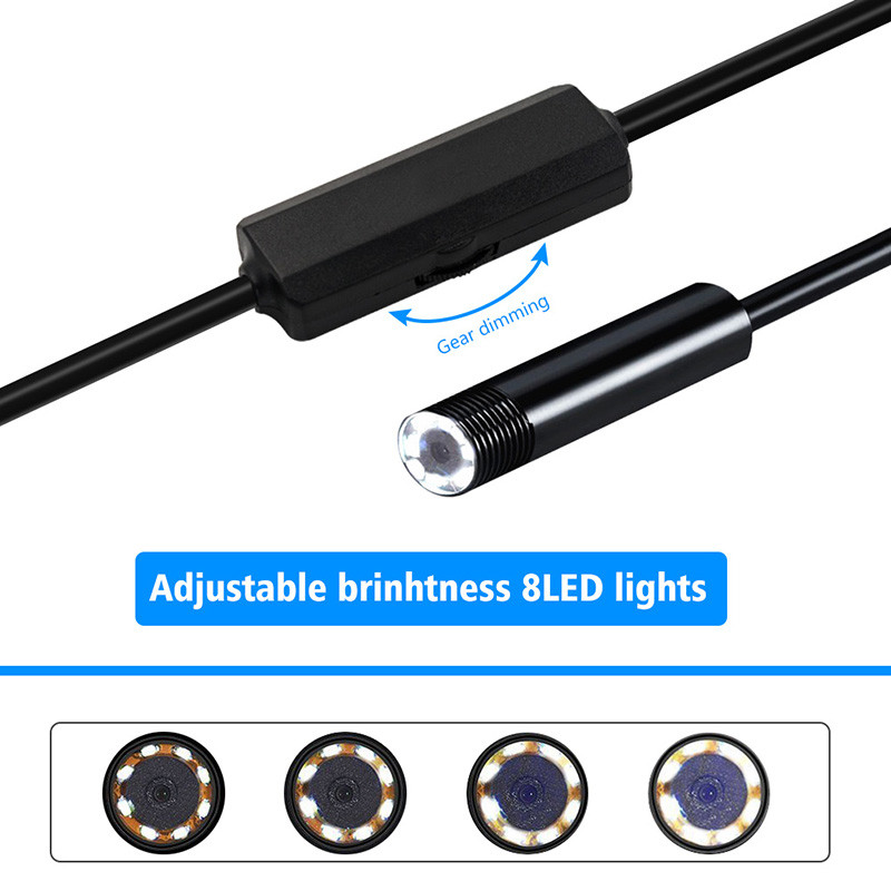 1080P/640P USB endoskopo tikrinimo kamera 3 viename USB / mikro USB / C tipo endoskopo kameros boreskopas su 8 LED, skirtas Samsung Huawei