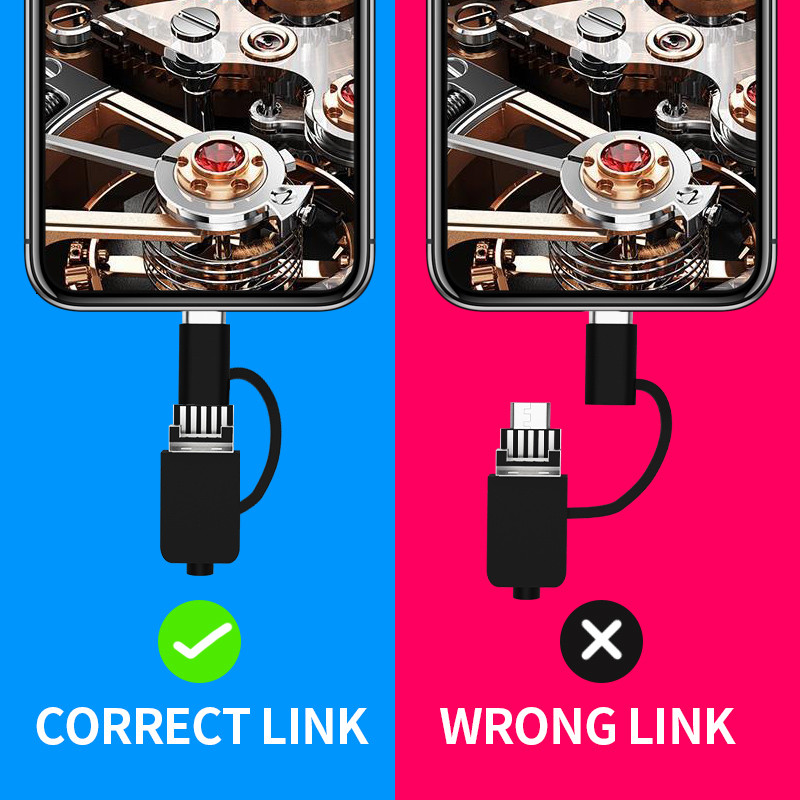 1080P/640P USB endoskopo tikrinimo kamera 3 viename USB / mikro USB / C tipo endoskopo kameros boreskopas su 8 LED, skirtas Samsung Huawei