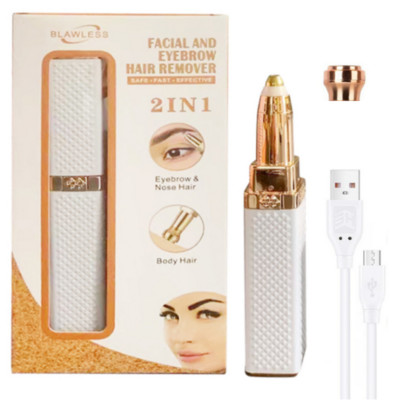 2 u 1 ženski električni epilator USB punjenje Prijenosni uređaj za uklanjanje dlačica Bikini bezbolni aparat za brijanje za žene Tijelo Trimer za lice i obrve