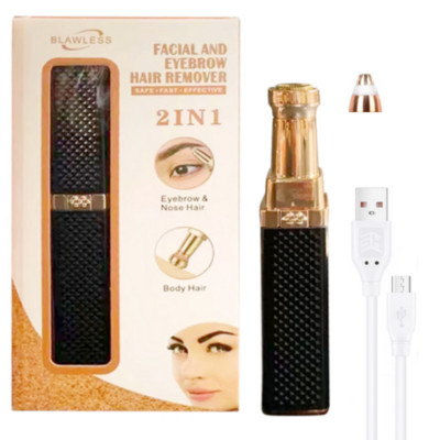 2 u 1 ženski električni epilator USB punjenje Prijenosni uređaj za uklanjanje dlačica Bikini bezbolni aparat za brijanje za žene Tijelo Trimer za lice i obrve