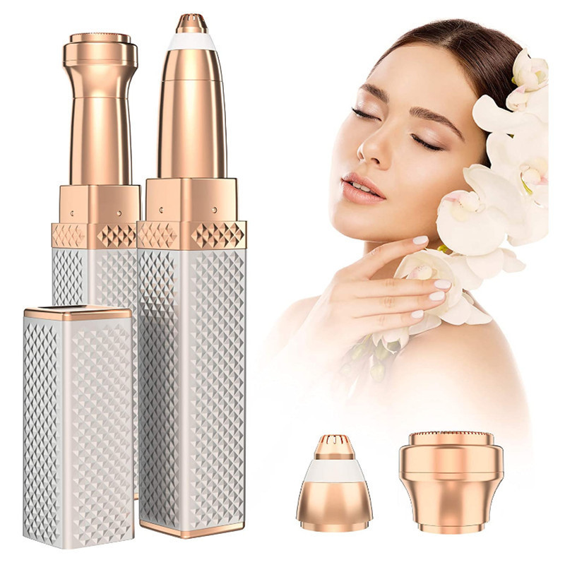 2 u 1 ženski električni epilator USB punjenje Prijenosni uređaj za uklanjanje dlačica Bikini bezbolni aparat za brijanje za žene Tijelo Trimer za lice i obrve