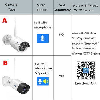 Hiseeu 1536P Ασύρματη κάμερα IP 3,6 mm Αδιάβροχη κάμερα WiFi με φακό για Κιτ συστήματος ασύρματου CCTV Hiseeu IP Pro Προβολή εφαρμογής