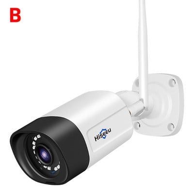 Hiseeu 1536P bezvadu IP kamera, 3,6 mm objektīvs, ūdensnecaurlaidīga drošības WiFi kamera, kas paredzēta Hiseeu bezvadu videonovērošanas sistēmas komplektiem, IP Pro APP View