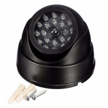 Υπαίθρια CCTV Fake Simulation Dummy Camera Home Surveillance Security Dome Mini Camera Αναβοσβήνει Φως LED Ψεύτικη κάμερα Μαύρο