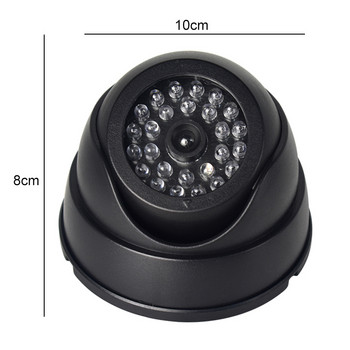Υπαίθρια CCTV Fake Simulation Dummy Camera Home Surveillance Security Dome Mini Camera Αναβοσβήνει Φως LED Ψεύτικη κάμερα Μαύρο