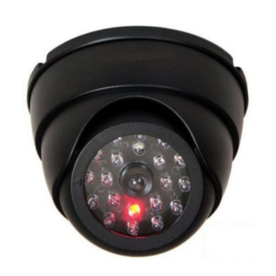 Υπαίθρια CCTV Fake Simulation Dummy Camera Home Surveillance Security Dome Mini Camera Αναβοσβήνει Φως LED Ψεύτικη κάμερα Μαύρο