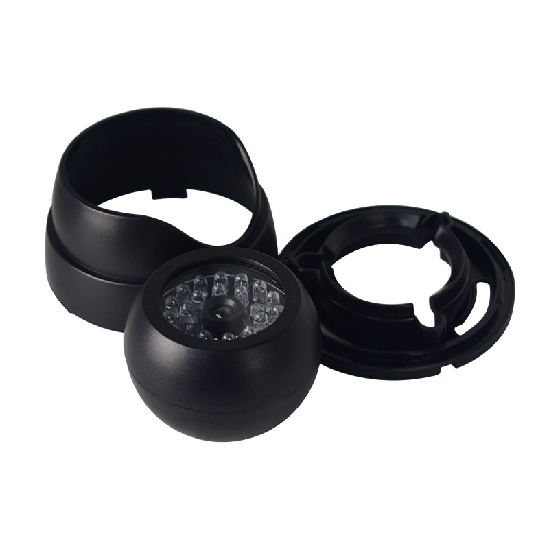 Lauko CCTV netikra modeliavimo manekeno kamera Namų stebėjimo apsaugos kupolinė mini kamera Mirksinti LED lemputė netikra kamera juoda