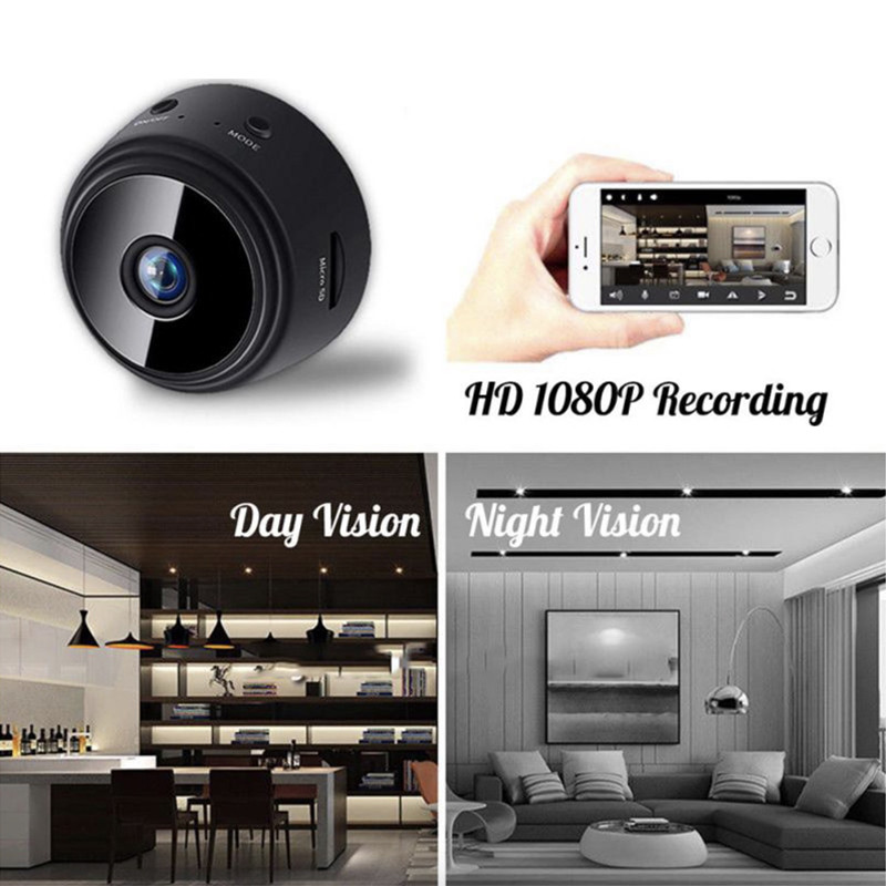 A9 Mini camera de Surveillance IP WiFi HD 1080p Micro enregistreur vocal sans fil, Version nocturne