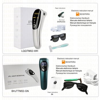 Laser Epilator Ipl Αποτρίχωση Photoepilator Χρήση 990000 Flash Permanent 5-12 J Ανώδυνο ξύρισμα και αποτρίχωση