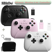 Controler de jocuri 8BitDo Ultimate wireless 2.4G cu stație de încărcare Adaptor 2.4g pentru PC Windows 10 11 Steam Android Raspberry Pi