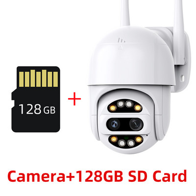 Κάμερα PTZ διπλού φακού 8MP 8X ZOOM WiFi AI Human Detection H.265 ICsee Outdoor Home Security Video Surveillance Κάμερα IP 4K