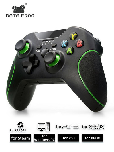 Data Frog 2.4GHz безжичен геймпад Джойстик Управление за XBox One Контролер за PC/PS3/смартфон Android/Steam контролер