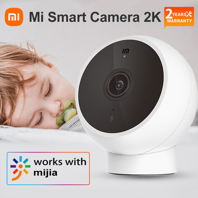 IP камера Xiaomi Mijia 2K 1296P WiFi Нощно виждане Бебешки охранителен монитор Уеб камера Видео AI Откриване на хора Наблюдение Интелигентен дом