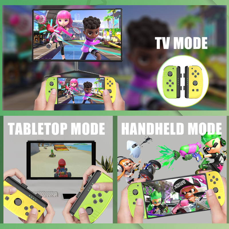 Powtree JoyPad pentru controler comutator Joystick fără fir stânga și dreapta cu funcție de trezire Gamepad pentru controlerul Nintendo Switch