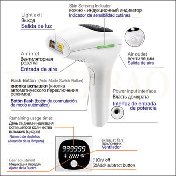 999900 Ipl Photoepilator Laser Αποτρίχωση Συσκευή Μόνιμη Αποτρίχωση Laser Αποτρίχωση Μασχάλης Αποτρίχωση Laserowy