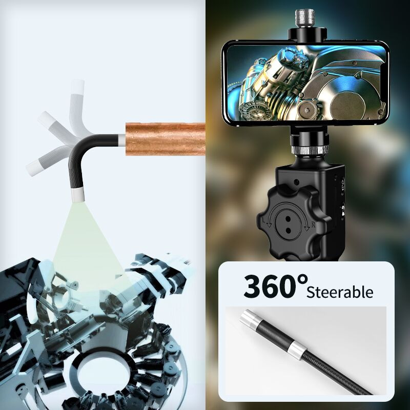 5,5 MM/8,5 MM artikulirajući endoskop za iPhone PC Kamera za vizualni automobilski pregled s 2-smjernom i zglobnom sondom od 180 stupnjeva
