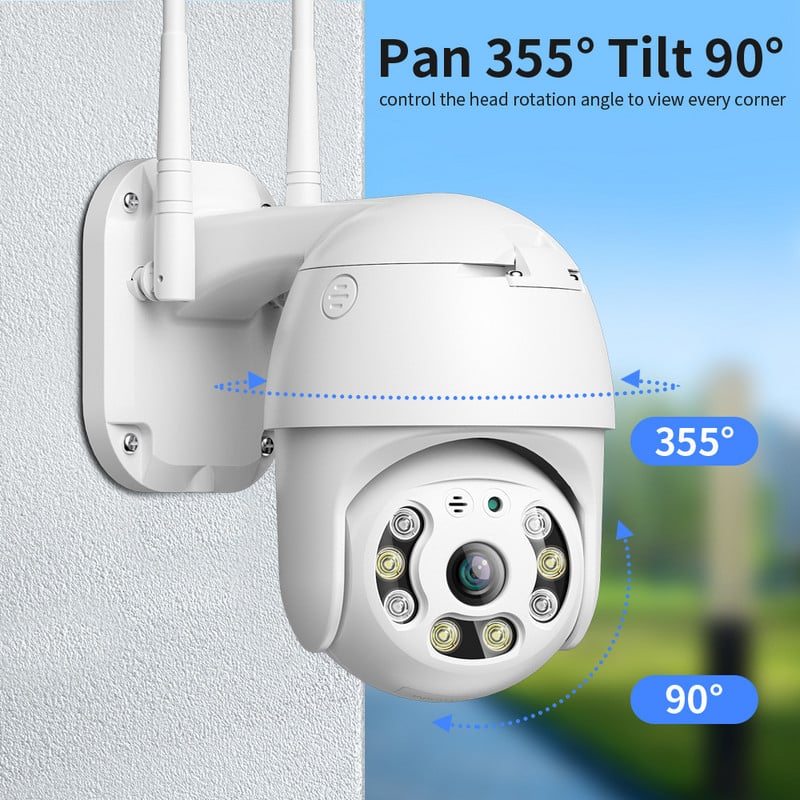 4K PTZ Wifi IP-kaamera välistingimustes turvakaitse juhtmevaba CCTV kaamera H.265 AI inimtuvastusega veekindlad seirekaamerad