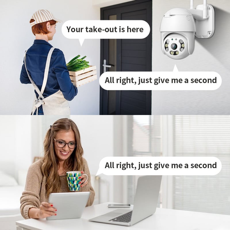 4K PTZ Wifi IP-kaamera välistingimustes turvakaitse juhtmevaba CCTV kaamera H.265 AI inimtuvastusega veekindlad seirekaamerad