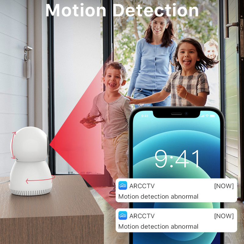 ANRAN 3MP Wifi bezvadu IP kamera drošības aizsardzība novērošanas kameras mazuļa monitors automātiska kustības izsekošana divvirzienu audio