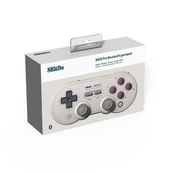 8BitDo - SN30 Pro безжичен Bluetooth контролер за игри за Nintendo Switch, компютър, Windows 10, 11, Steam Deck, Android, macOS