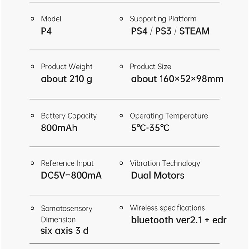 Vezeték nélküli játékvezérlő Bluetooth vezérlő kettős vibrációs 6 tengelyes giroszkóp joystick PS4 vezérlőhöz PS3 távirányító Steam