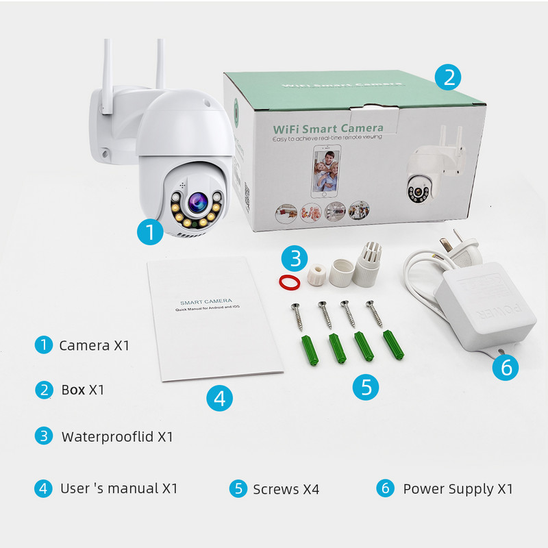 8MP 4MP Wifi IP kamere Vanjski 1080P nadzor PTZ kamera Sigurnosna zaštita CCTV Auto dvosmjerni audio kamera vigilancia Iptv