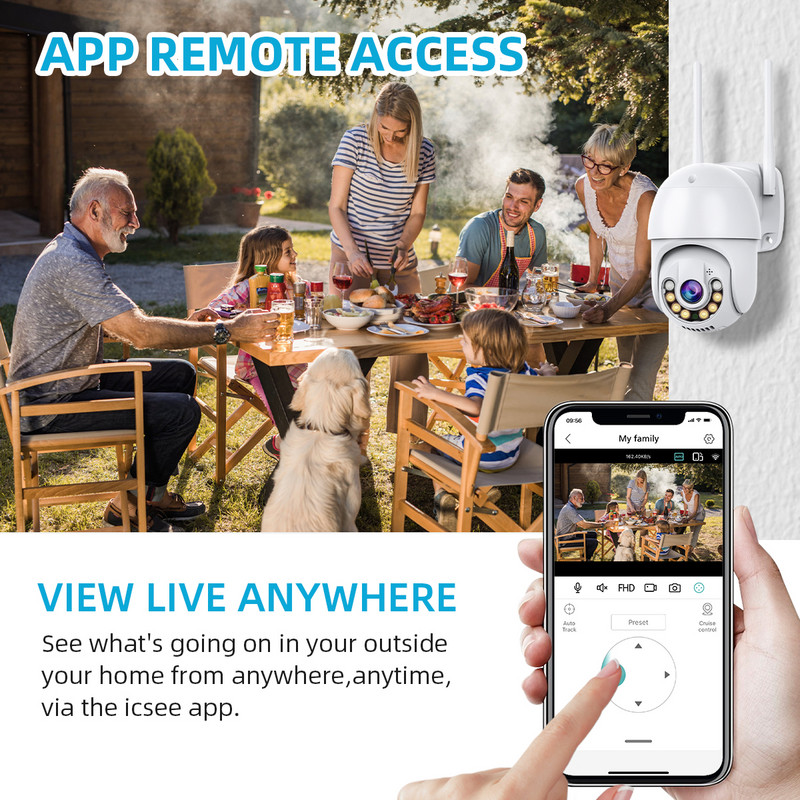 8MP 4MP Wifi IP kamere Vanjski 1080P nadzor PTZ kamera Sigurnosna zaštita CCTV Auto dvosmjerni audio kamera vigilancia Iptv