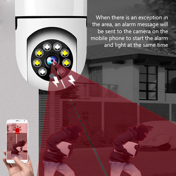 Κάμερα επιτήρησης 5G Bulb Night Vision Full Color Automatic Tracking Human Zoom Οθόνη ασφαλείας εσωτερικού χώρου Κάμερα Wi-Fi